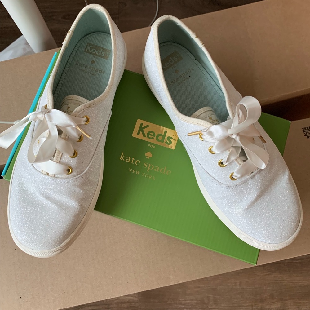 Kate Spade glitter wedding sneakers WORN ONCE